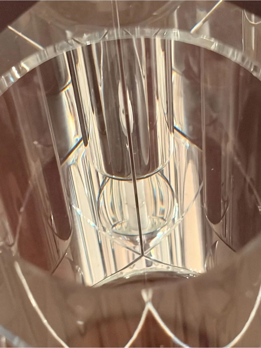 Antica Farmacista Clear Crystal Candle Holder Heavy Square Luxury Home Decor EUC
